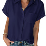 Zeagoo Zeagoo Casual Short Sleeve Button Down Shirt for Women Casual Loose Business Casual 2026 | Under $40