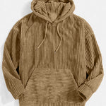 KZZ Men's Autumn/Winter Hooded Solid Color Hoodie