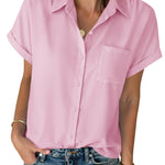 Zeagoo Zeagoo Casual Short Sleeve Button Down Shirt for Women Casual Loose Business Casual 2026 | Under $40