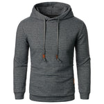 KZZ Fall Outfits Men's Pullover Plaid Casual hoodie