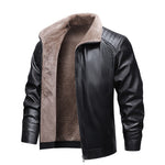 KZZ Men's Winter Leather Jacket