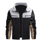 KZZ Men's Casual Stand Collar Jacket