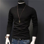 KZZ Sculpted Style Men's Lightweight Pullover Top Slim Fit Turtleneck