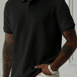 KZZ Men's Textured Polo Shirt