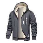 KZZ Men's Winter Fleece Lined Warm Hooded Jacket