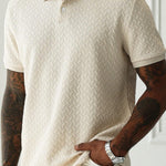 KZZ Men's Textured Polo Shirt