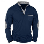 KZZ Men's versatile spring, autumn, and winter collar shirt