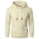 KZZ Fall Outfits Men's Pullover Plaid Casual hoodie