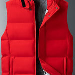 KZZ Plus size men's autumn and winter hooded vest