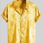 KZZ Men's Embroidered Short-Sleeve Shirt