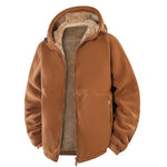 KZZ Men's Fleece Jacket - Sherpa Lined Hooded Full Zip Up Coat