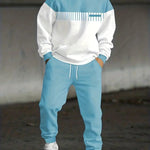KZZ Simple Versatile Convenient Hoodie Set Clothes Menswear Long Sleeve Suits