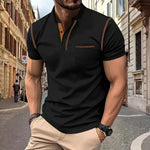 KZZ Men's Regular Fit Short Sleeve Top, Casual Sport Shirt