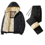 KZZ Men’s Autumn Winter Fleece Thickened Set - Multi-Pocket Design