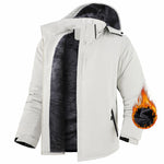 KZZ Men's Winter Ski Jacket Warm Fleece Lined Waterproof Windproof Hooded Insulated Outdoor Jacket