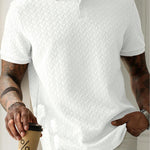KZZ Men's Textured Polo Shirt