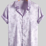 KZZ Men's Embroidered Short-Sleeve Shirt