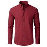 KZZ Men's Long Sleeve Dress Shirt Modern Slim Fit