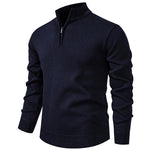 KZZ Men's Quarter Zip Sweater Slim Fit Lightweight High Neck Pullover Casual Sweater