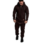 KZZ Men's Hooded Fleece Jumpsuit
