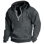KZZ Men's Heavyweight Hooded Sweatshirt - Winter Warm Pullover Hoodie