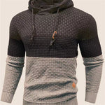 KZZ Mens Hooded Sweatshirt Tricolor Long Sleeve Hoodie Pullover Sweater