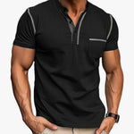 KZZ Men's Regular Fit Short Sleeve Top, Casual Sport Shirt