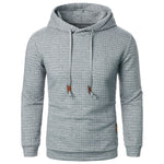 KZZ Fall Outfits Men's Pullover Plaid Casual hoodie