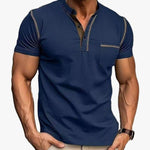 KZZ Men's Regular Fit Short Sleeve Top, Casual Sport Shirt