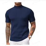 KZZ Ribbed Knit Pullover Solid Tee