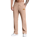 KZZ Men's Long Pants With Drawstring Versatile Casual Sweatpants