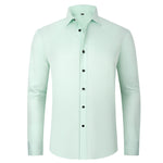 KZZ Men's Long Sleeve Dress Shirt Modern Slim Fit