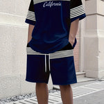 KZZ Men's Sporty Tee Short Set