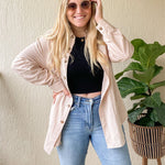 Nadorine Color Block Button Down Shirts Long Sleeve Linen Shirt-Nadorine