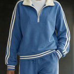 Sporty Side Stripe Sweatsuit Set