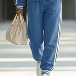 Sporty Side Stripe Sweatsuit Set