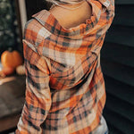 Nadorine Pumpkin Spice Dreamer Plaid Top for Women Casual Work Office Loose Fit 2026 | Under $40