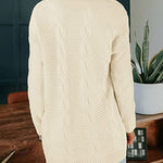 Open Front Knit Cardigan Sweater