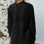 Open Front Knit Cardigan Sweater