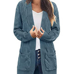 Open Front Knit Cardigan Sweater