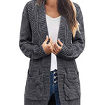 Open Front Knit Cardigan Sweater
