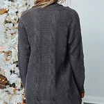 Open Front Knit Cardigan Sweater