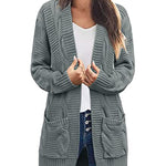 Open Front Knit Cardigan Sweater