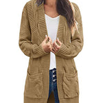 Open Front Knit Cardigan Sweater