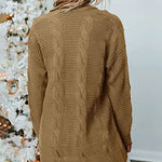 Open Front Knit Cardigan Sweater