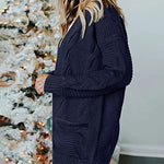 Open Front Knit Cardigan Sweater