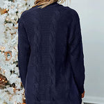 Open Front Knit Cardigan Sweater