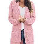 Open Front Knit Cardigan Sweater