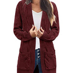 Open Front Knit Cardigan Sweater