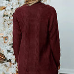 Open Front Knit Cardigan Sweater